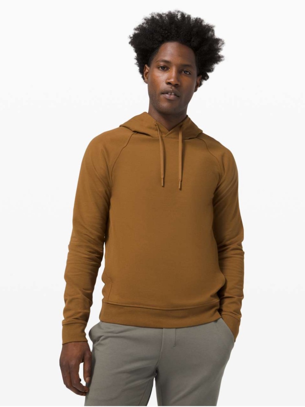 Lululemon City Sweat Pullover Hoodie French Terry in Burnt Caramel Tan XL